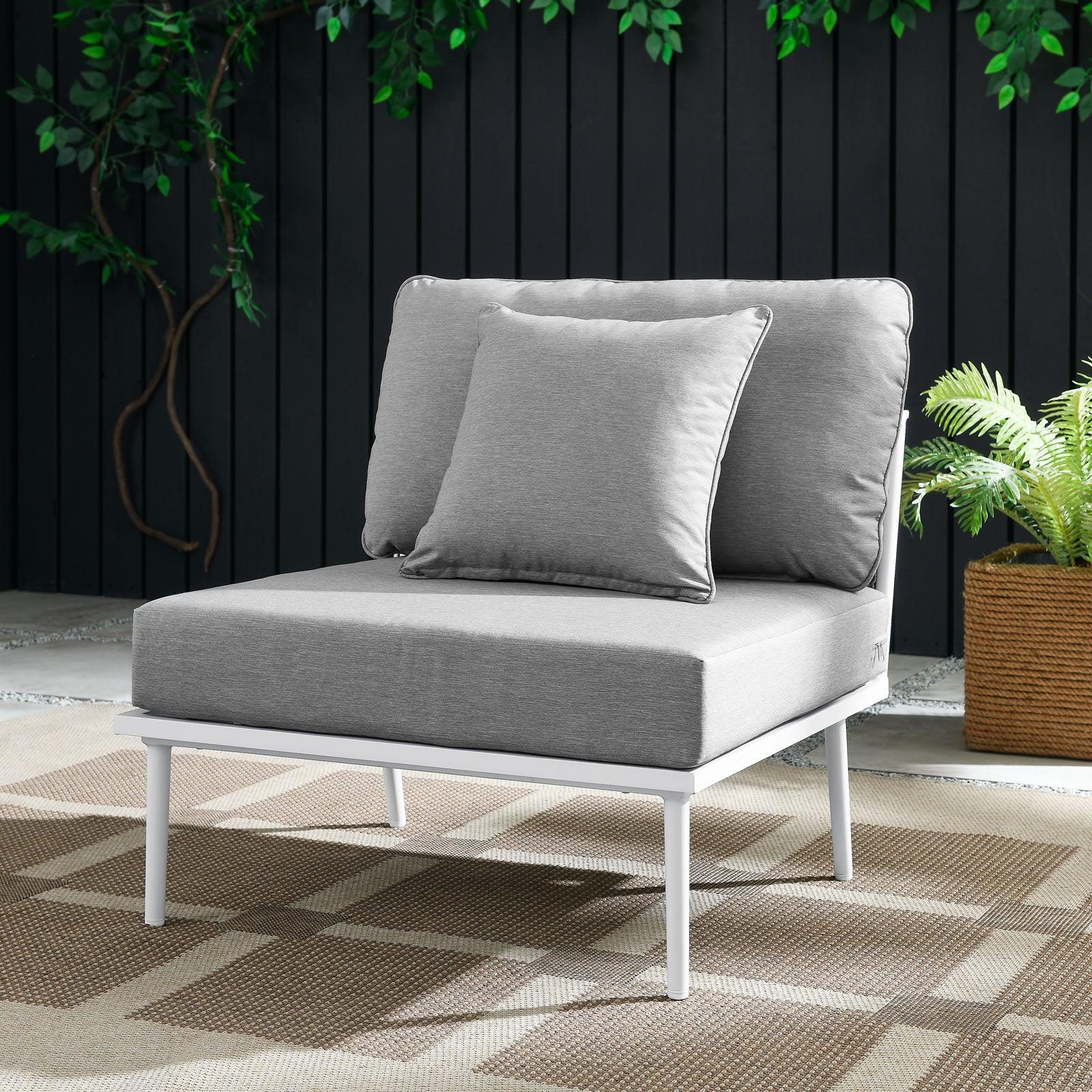 Modway Stance Outdoor Patio Aluminum Armless Chair FredCo
