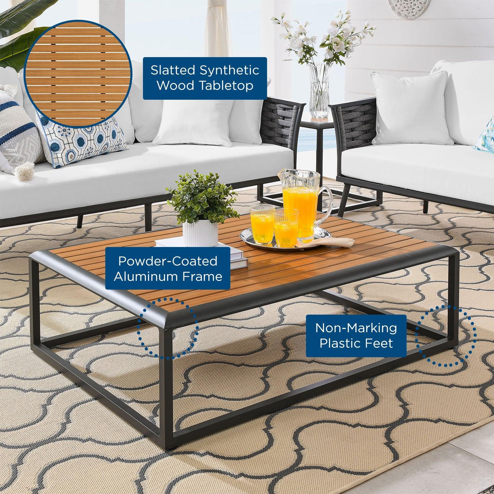 Modway Stance Outdoor Patio Aluminum Coffee Table FredCo