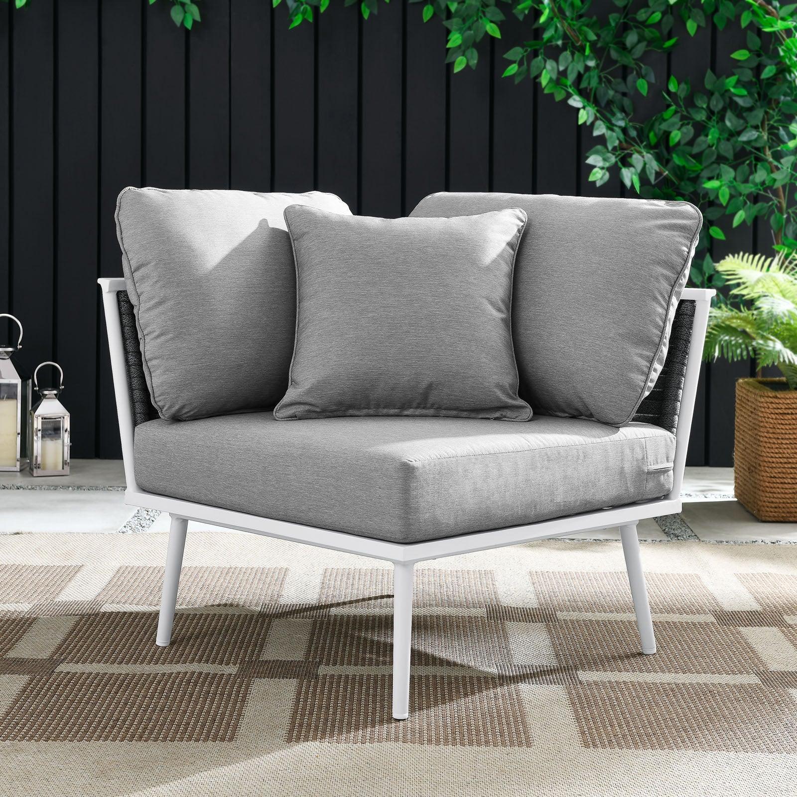 Modway Stance Outdoor Patio Aluminum Corner Chair FredCo