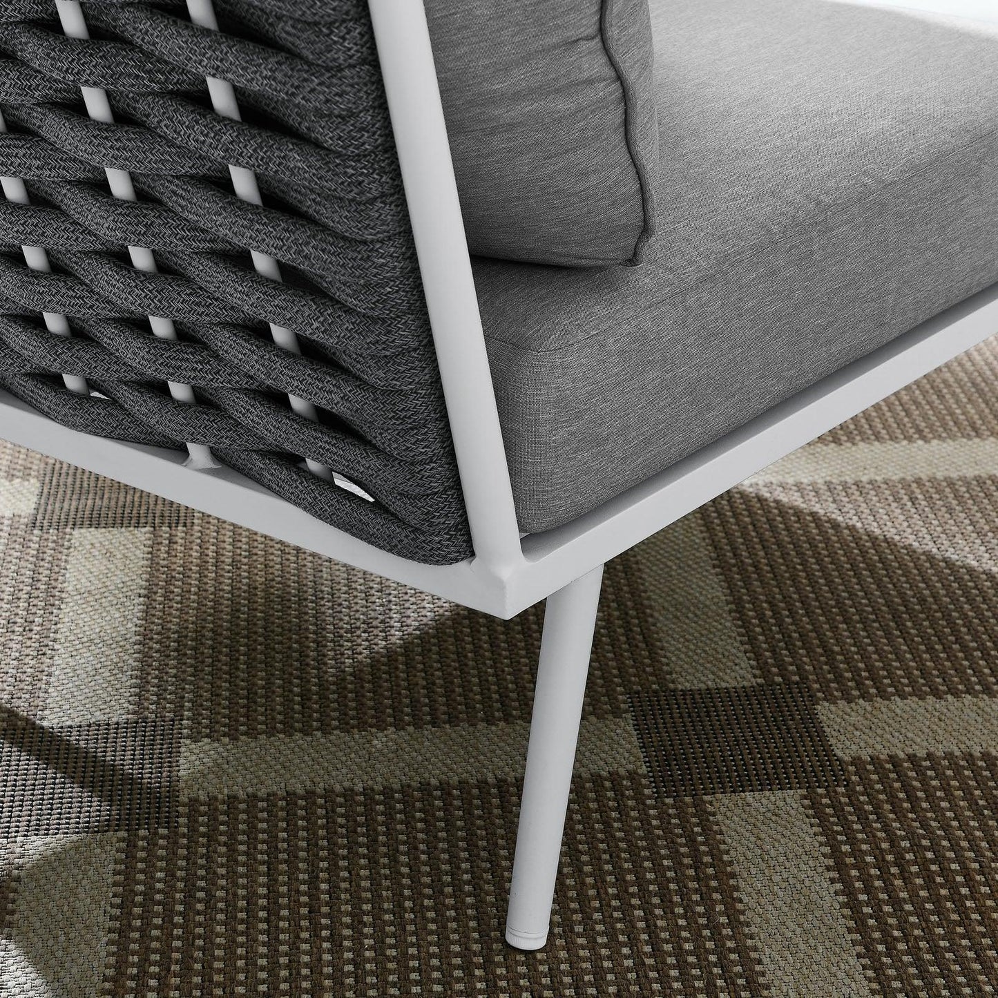 Modway Stance Outdoor Patio Aluminum Corner Chair FredCo