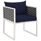 Modway Stance Outdoor Patio Aluminum Dining Armchair FredCo
