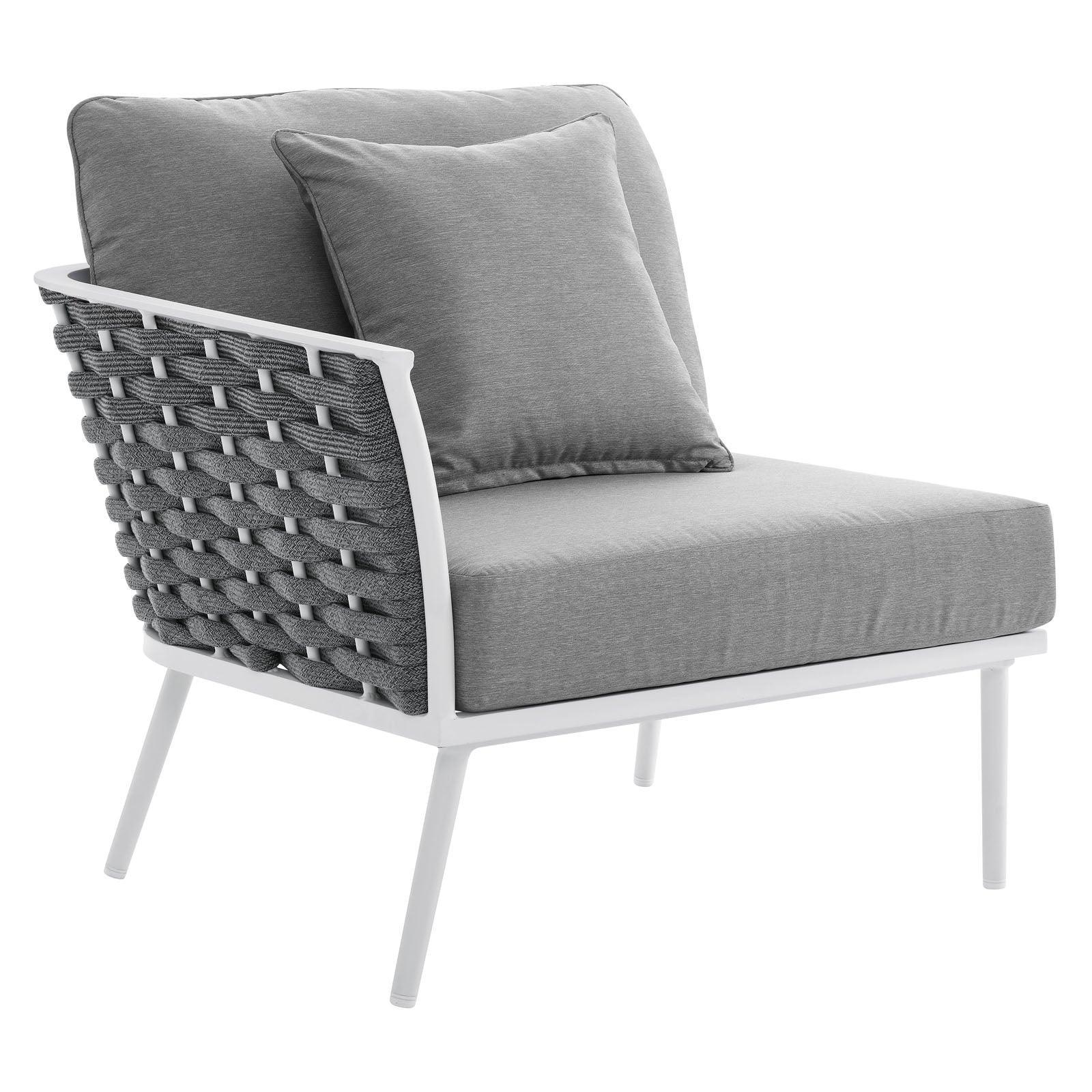 Modway Stance Outdoor Patio Aluminum Large Sectional Sofa FredCo