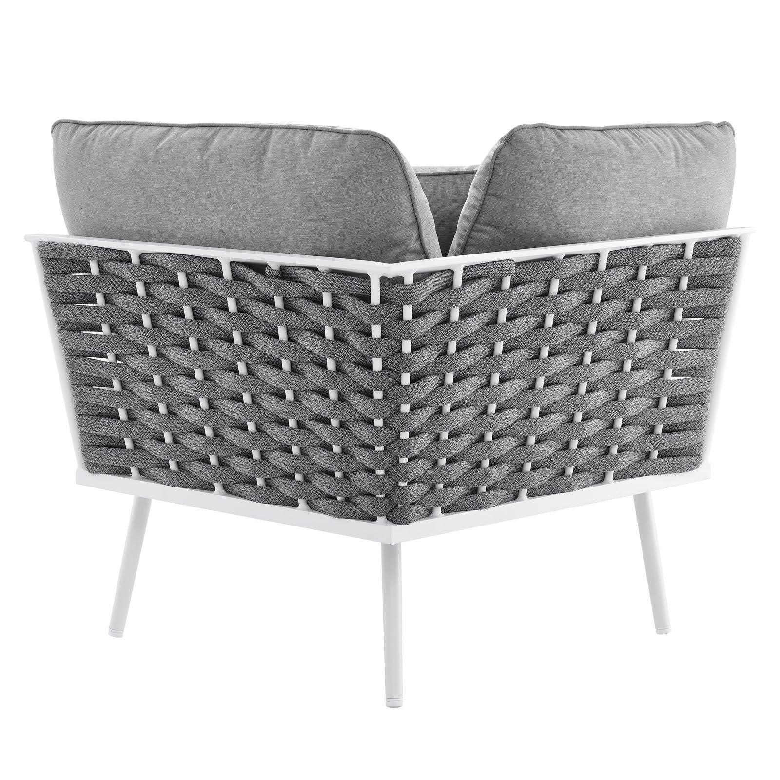 Modway Stance Outdoor Patio Aluminum Large Sectional Sofa FredCo