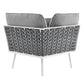 Modway Stance Outdoor Patio Aluminum Large Sectional Sofa FredCo