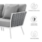 Modway Stance Outdoor Patio Aluminum Large Sectional Sofa FredCo