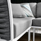 Modway Stance Outdoor Patio Aluminum Large Sectional Sofa FredCo