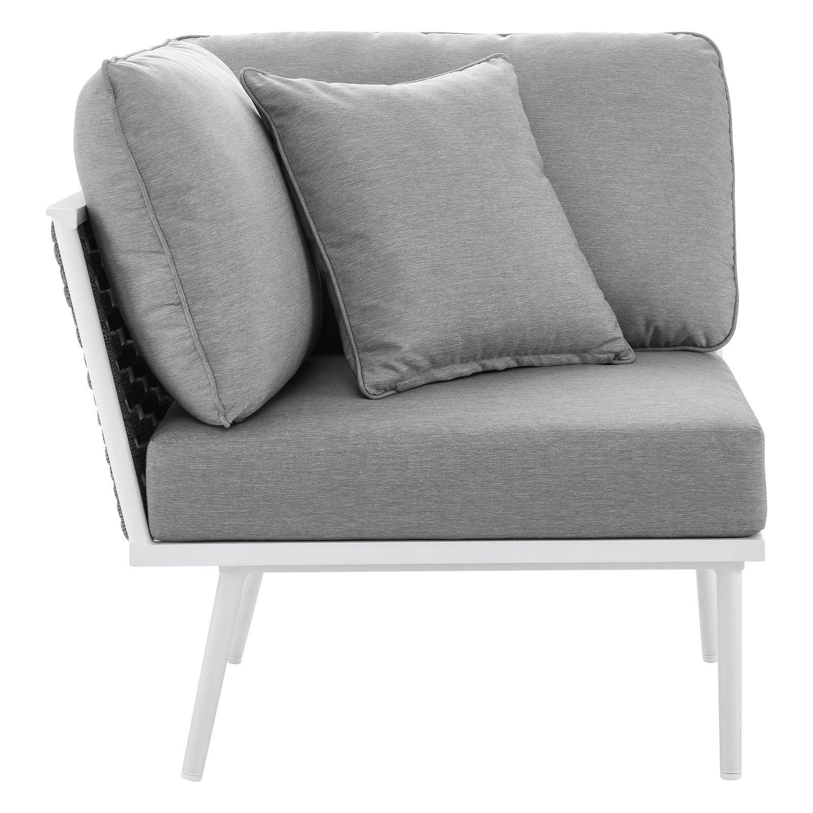 Modway Stance Outdoor Patio Aluminum Large Sectional Sofa FredCo