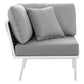 Modway Stance Outdoor Patio Aluminum Large Sectional Sofa FredCo