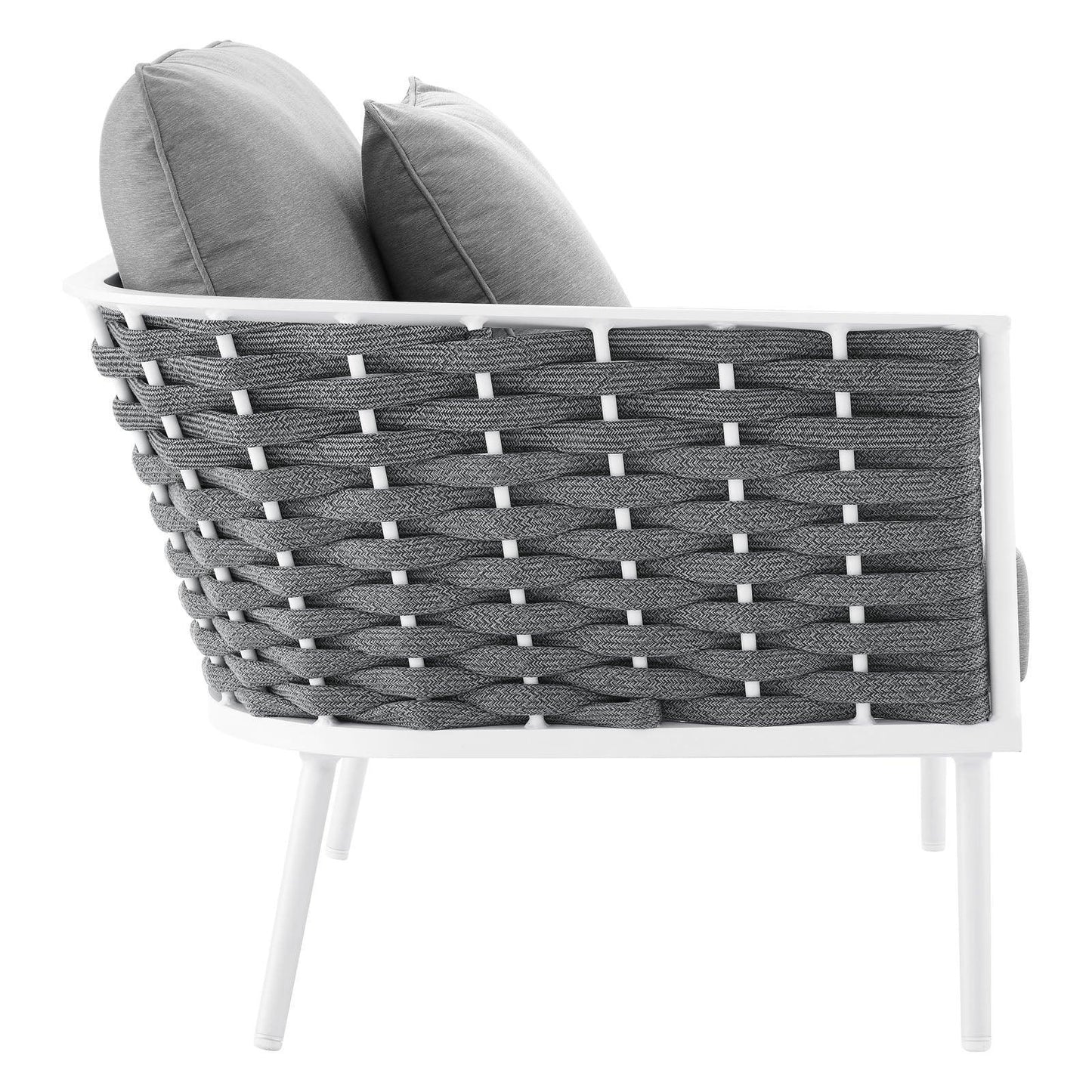 Modway Stance Outdoor Patio Aluminum Large Sectional Sofa FredCo