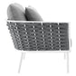 Modway Stance Outdoor Patio Aluminum Large Sectional Sofa FredCo