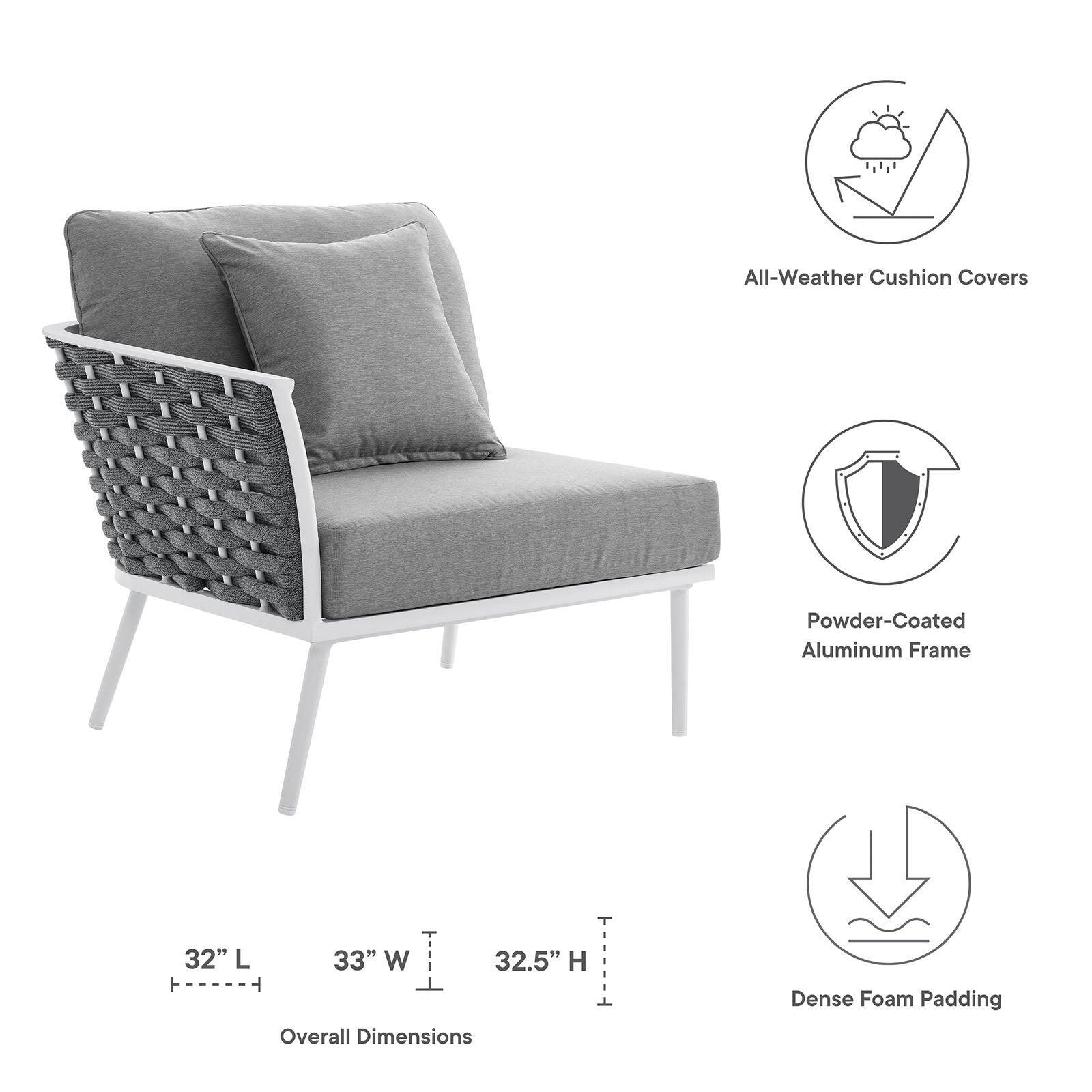 Modway Stance Outdoor Patio Aluminum Left-Facing Armchair FredCo