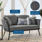Modway Stance Outdoor Patio Aluminum Loveseat FredCo