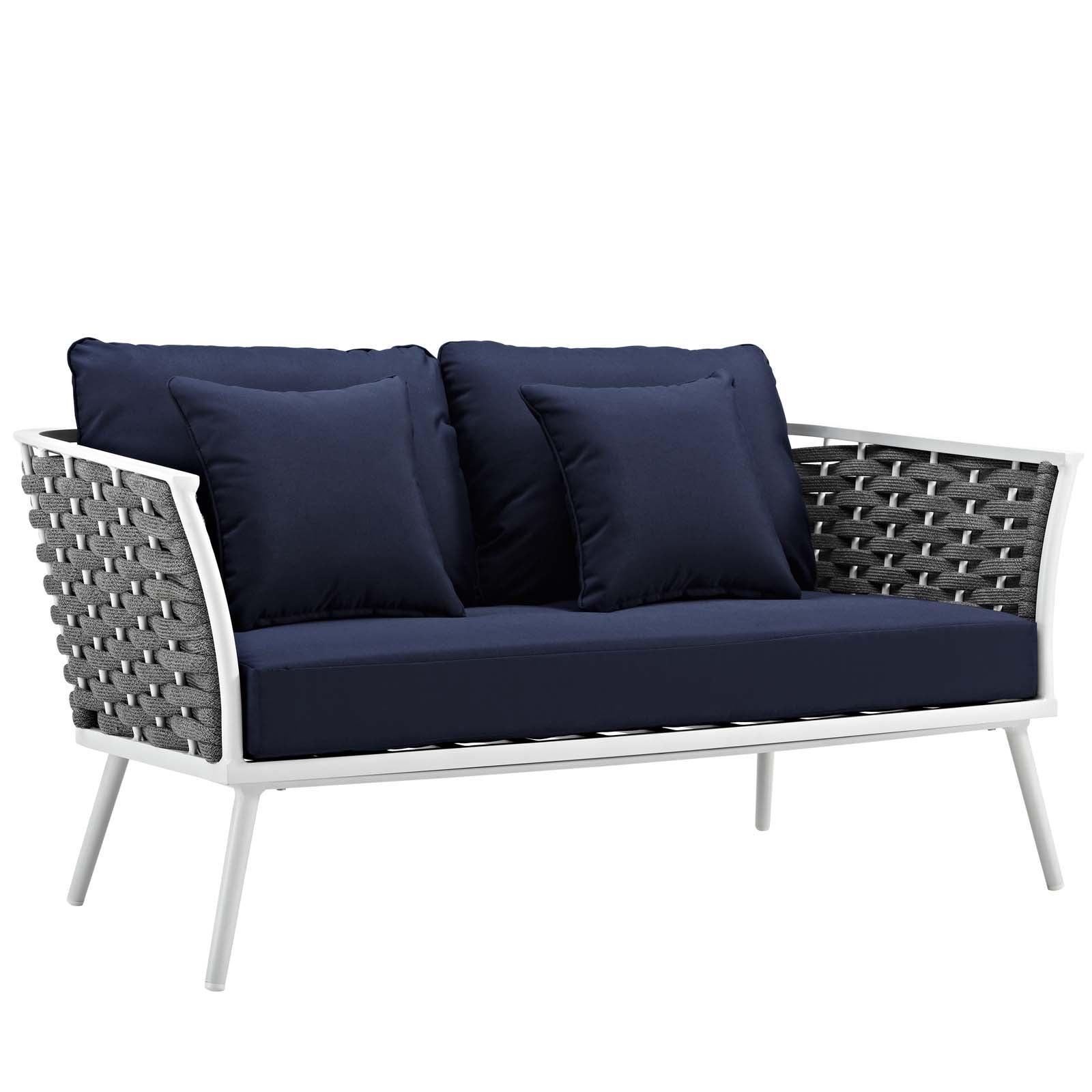 Modway Stance Outdoor Patio Aluminum Loveseat FredCo