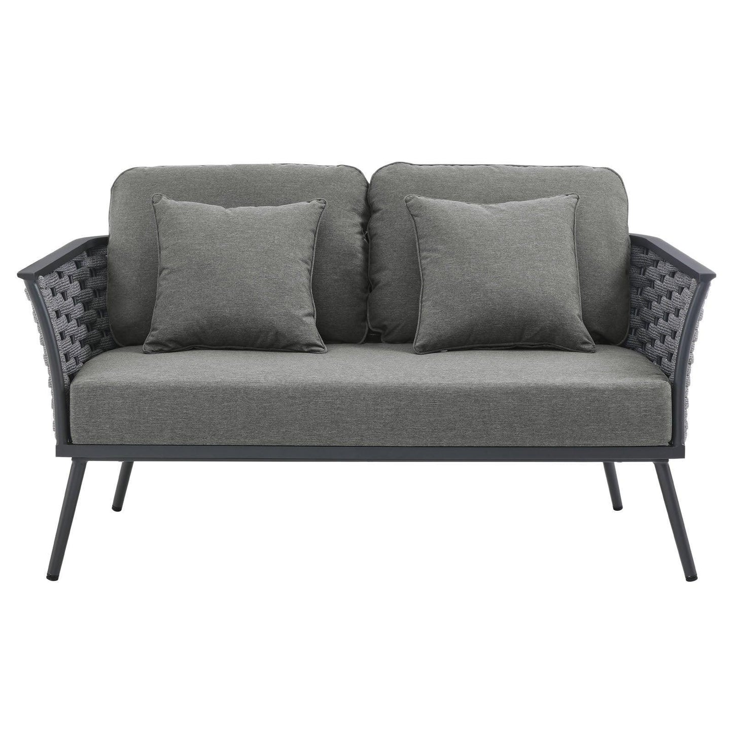 Modway Stance Outdoor Patio Aluminum Loveseat FredCo