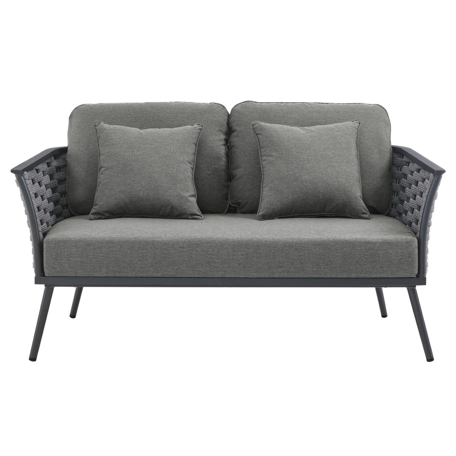 Modway Stance Outdoor Patio Aluminum Loveseat FredCo