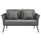 Modway Stance Outdoor Patio Aluminum Loveseat FredCo