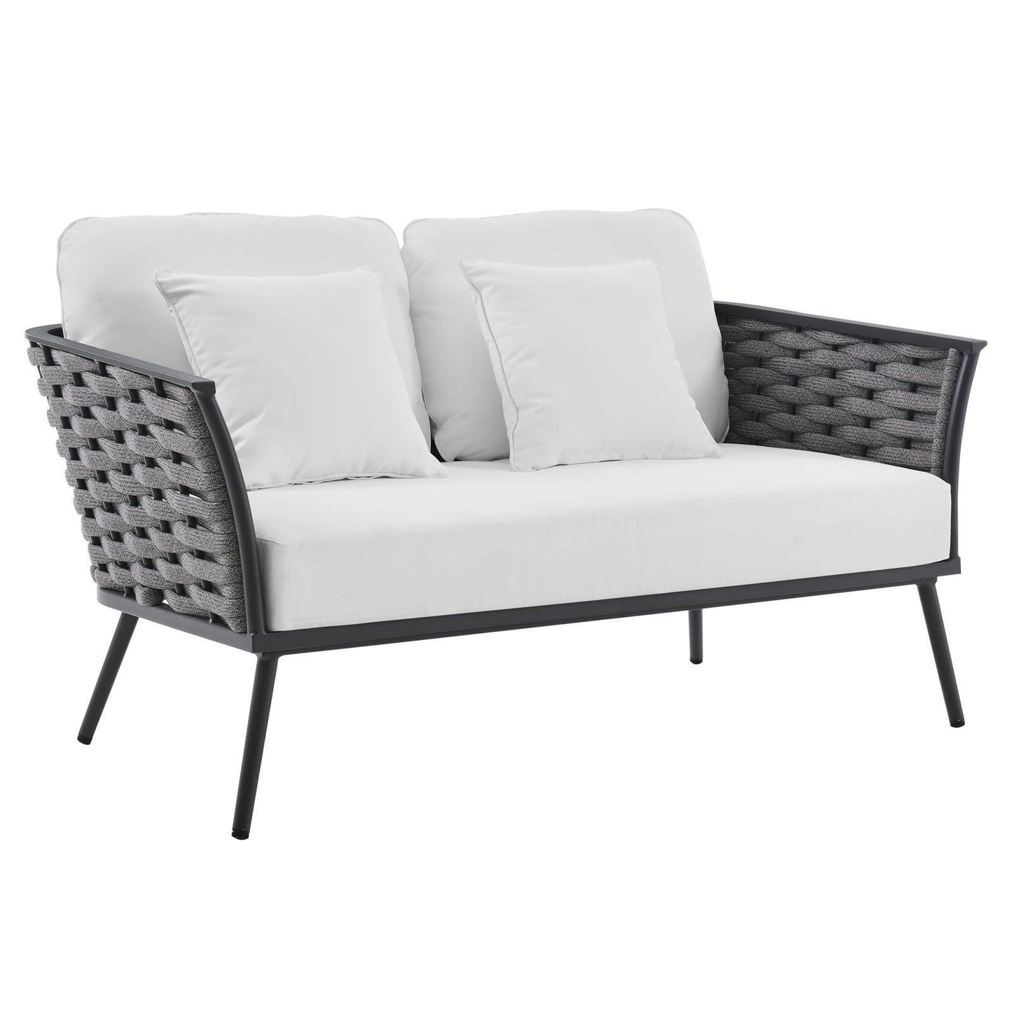 Modway Stance Outdoor Patio Aluminum Loveseat FredCo