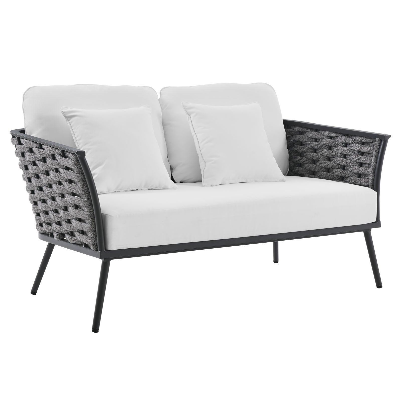 Modway Stance Outdoor Patio Aluminum Loveseat FredCo