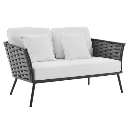 Modway Stance Outdoor Patio Aluminum Loveseat FredCo
