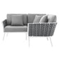 Modway Stance Outdoor Patio Aluminum Small Sectional Sofa FredCo