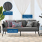 Modway Stance Outdoor Patio Aluminum Sofa FredCo