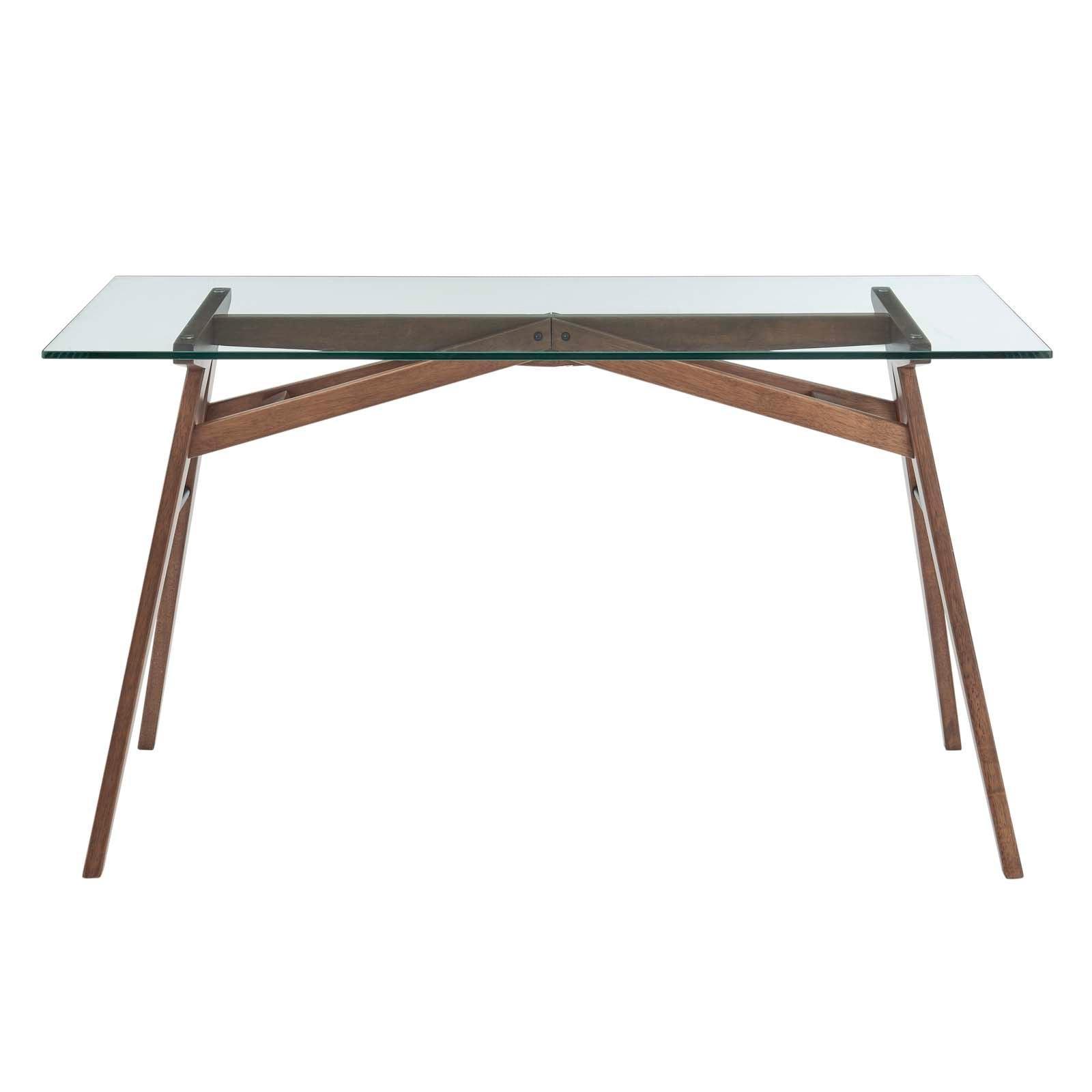 Modway Steadfast Glass Top Office Desk FredCo
