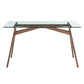 Modway Steadfast Glass Top Office Desk FredCo