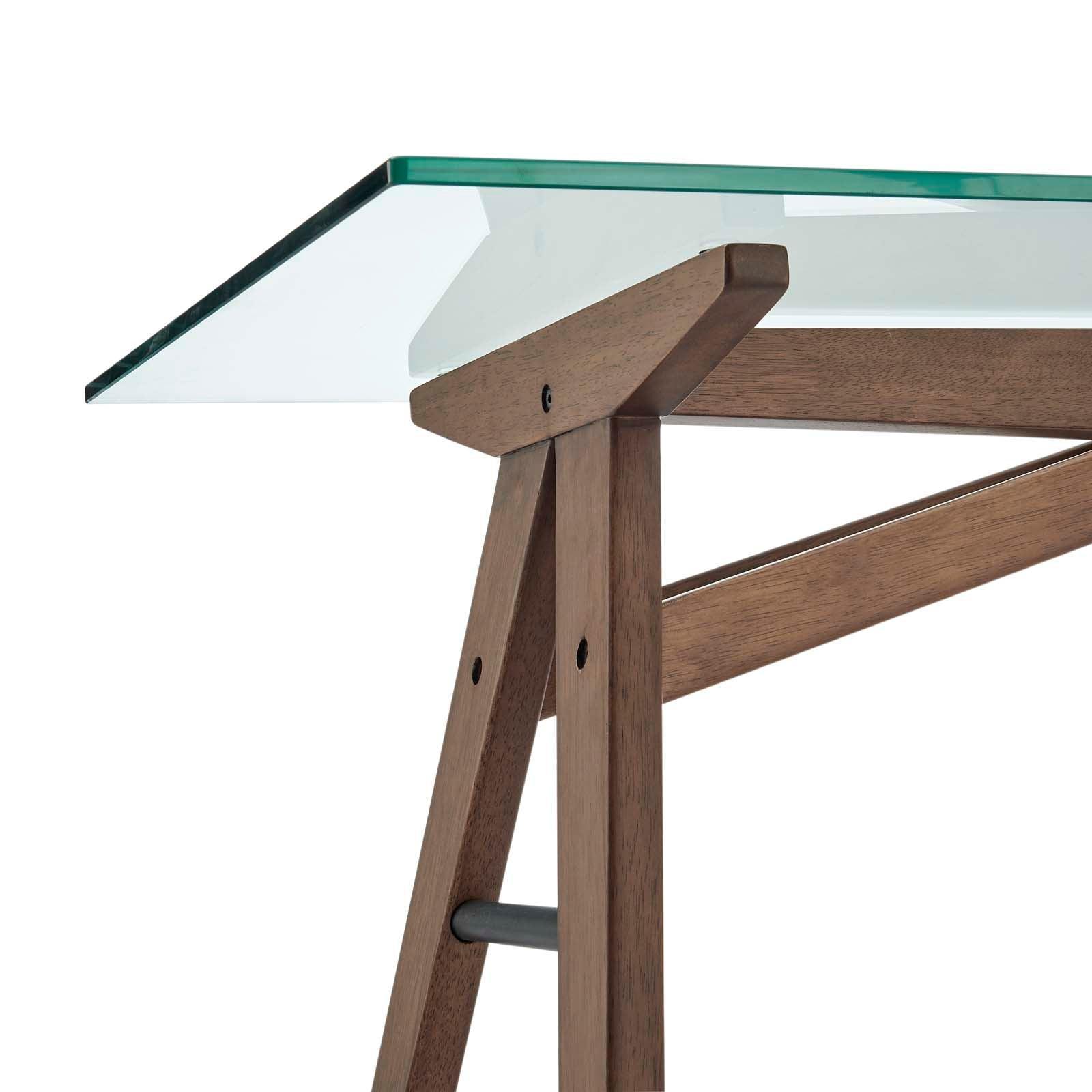 Modway Steadfast Glass Top Office Desk FredCo