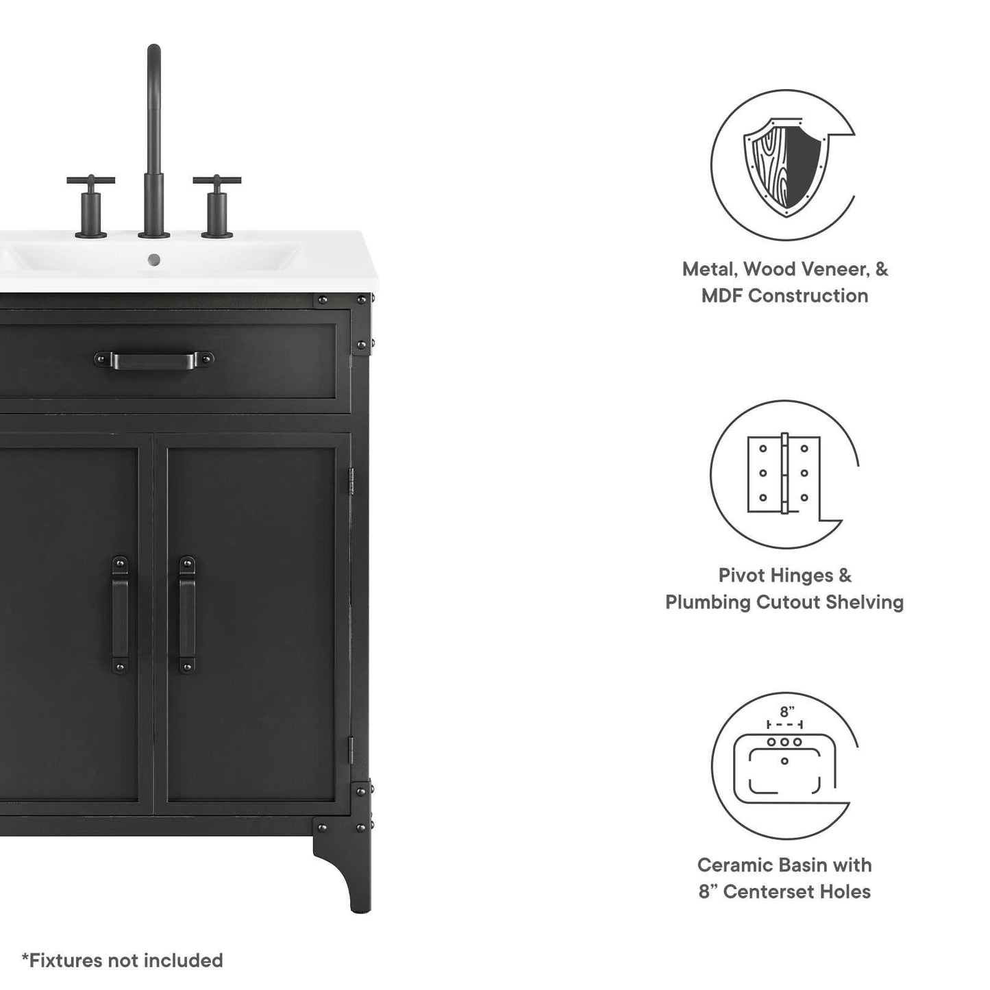 Modway Steamforge 24" Bathroom Vanity FredCo