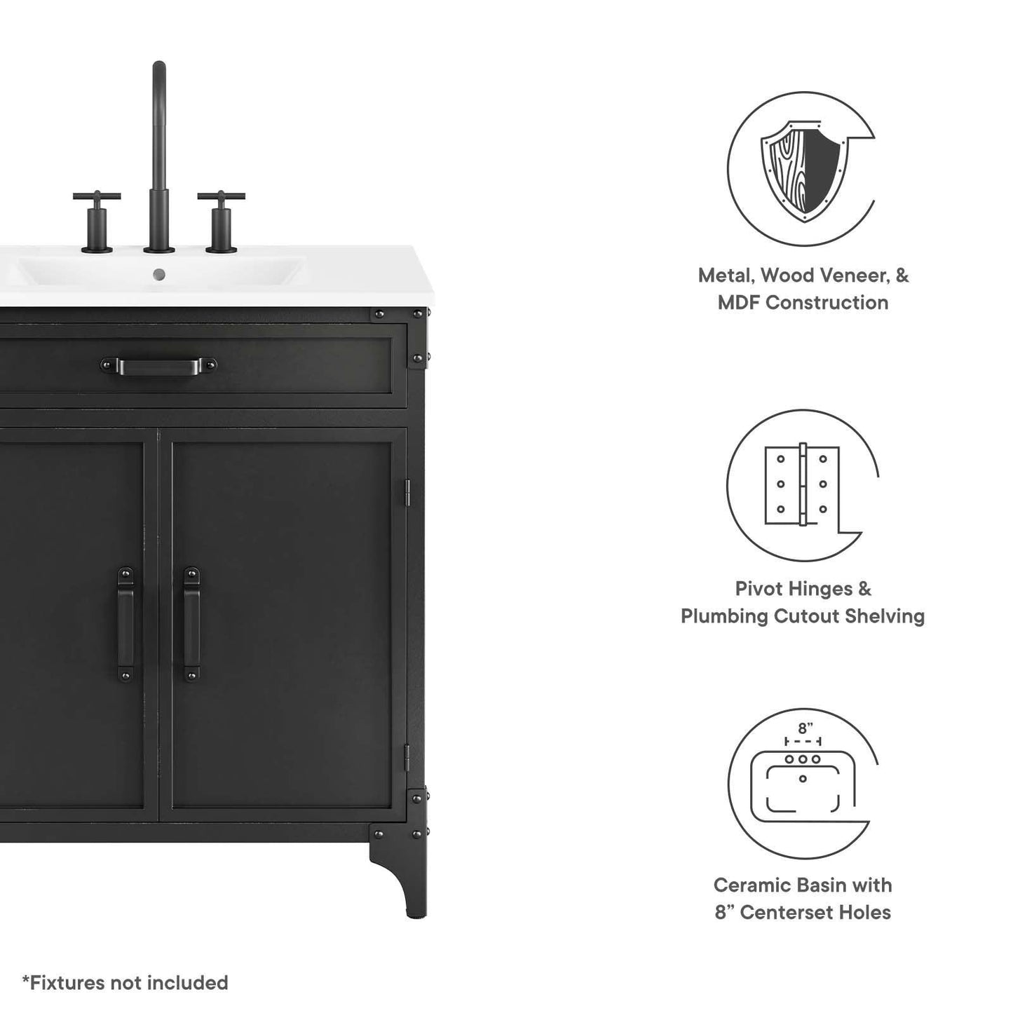 Modway Steamforge 30" Bathroom Vanity FredCo