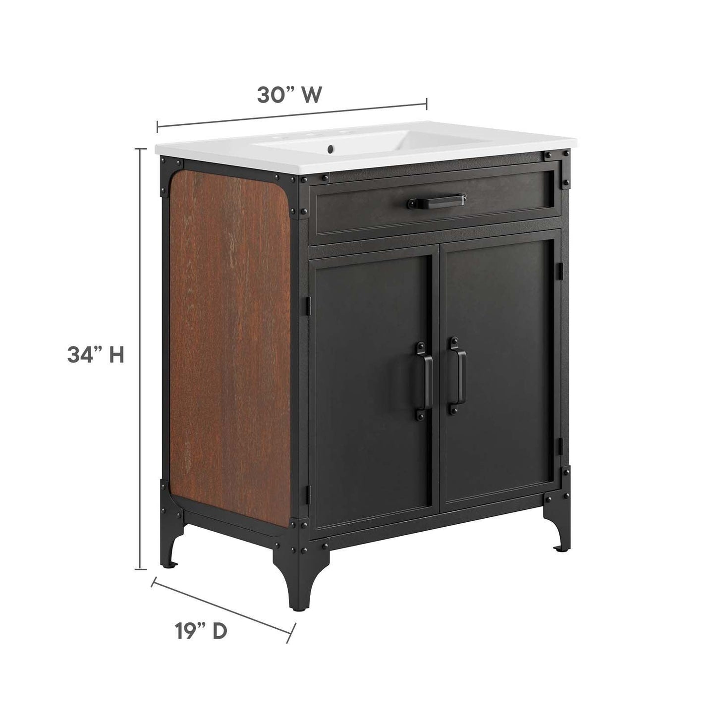 Modway Steamforge 30" Bathroom Vanity FredCo