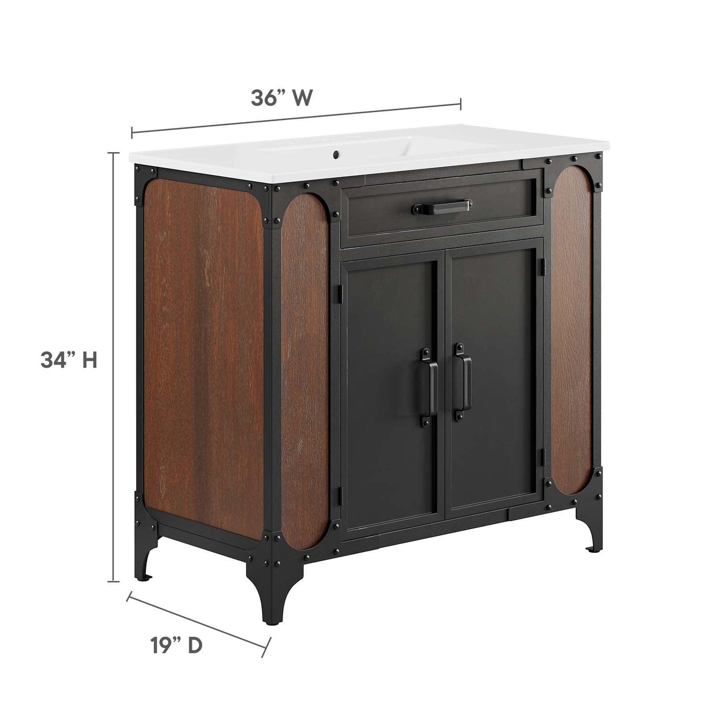 Modway Steamforge 36" Bathroom Vanity FredCo