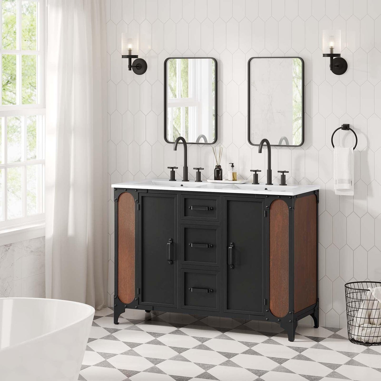 Modway Steamforge 48" Double Sink Bathroom Vanity FredCo