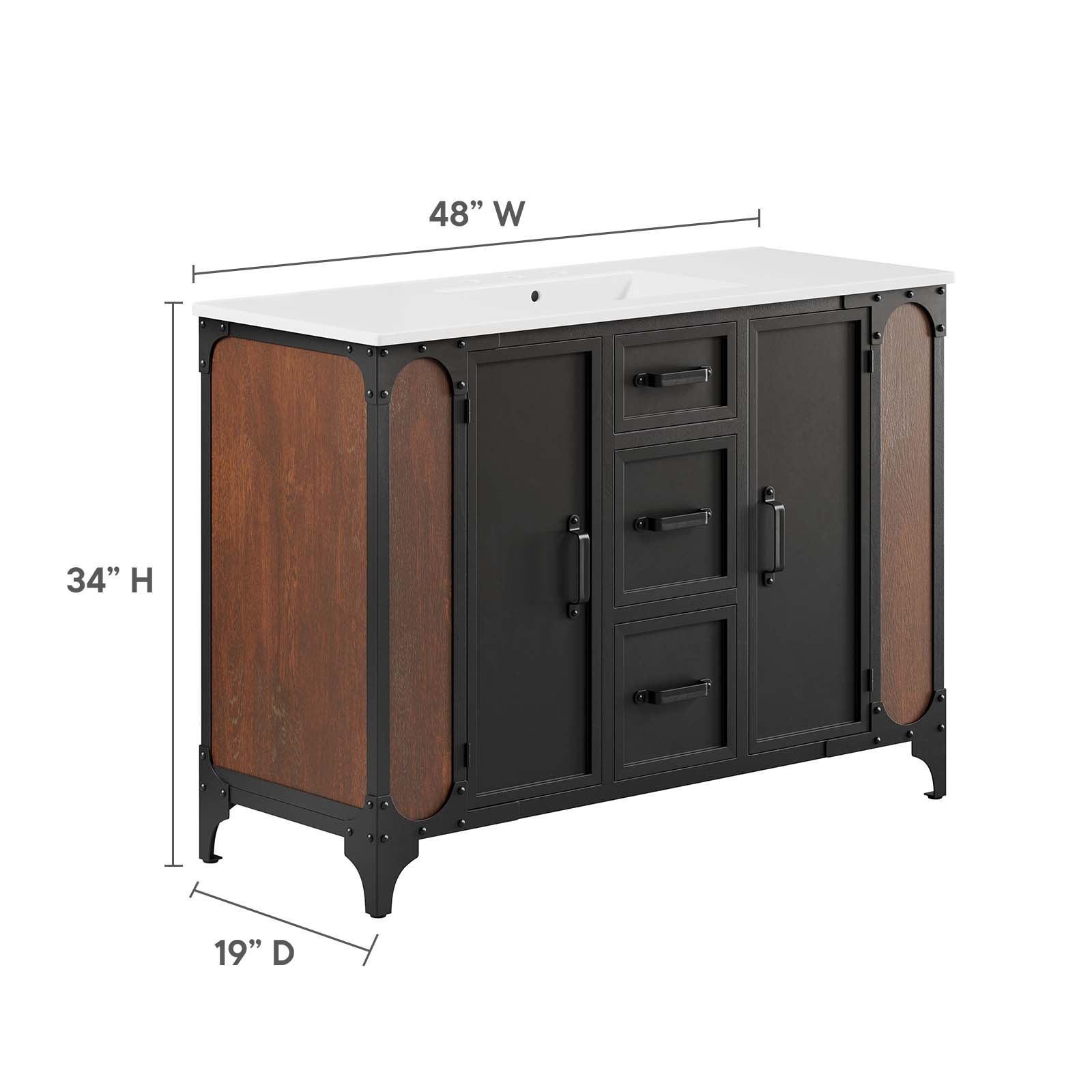 Modway Steamforge 48" Single Sink Bathroom Vanity FredCo
