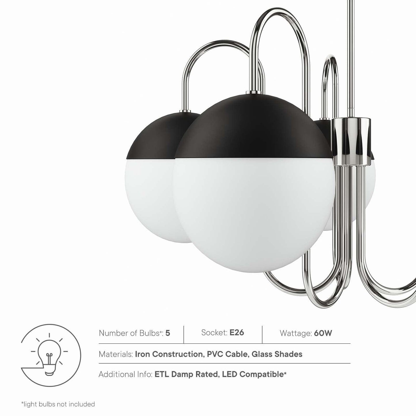 Modway Stellar 5-Light Chandelier FredCo