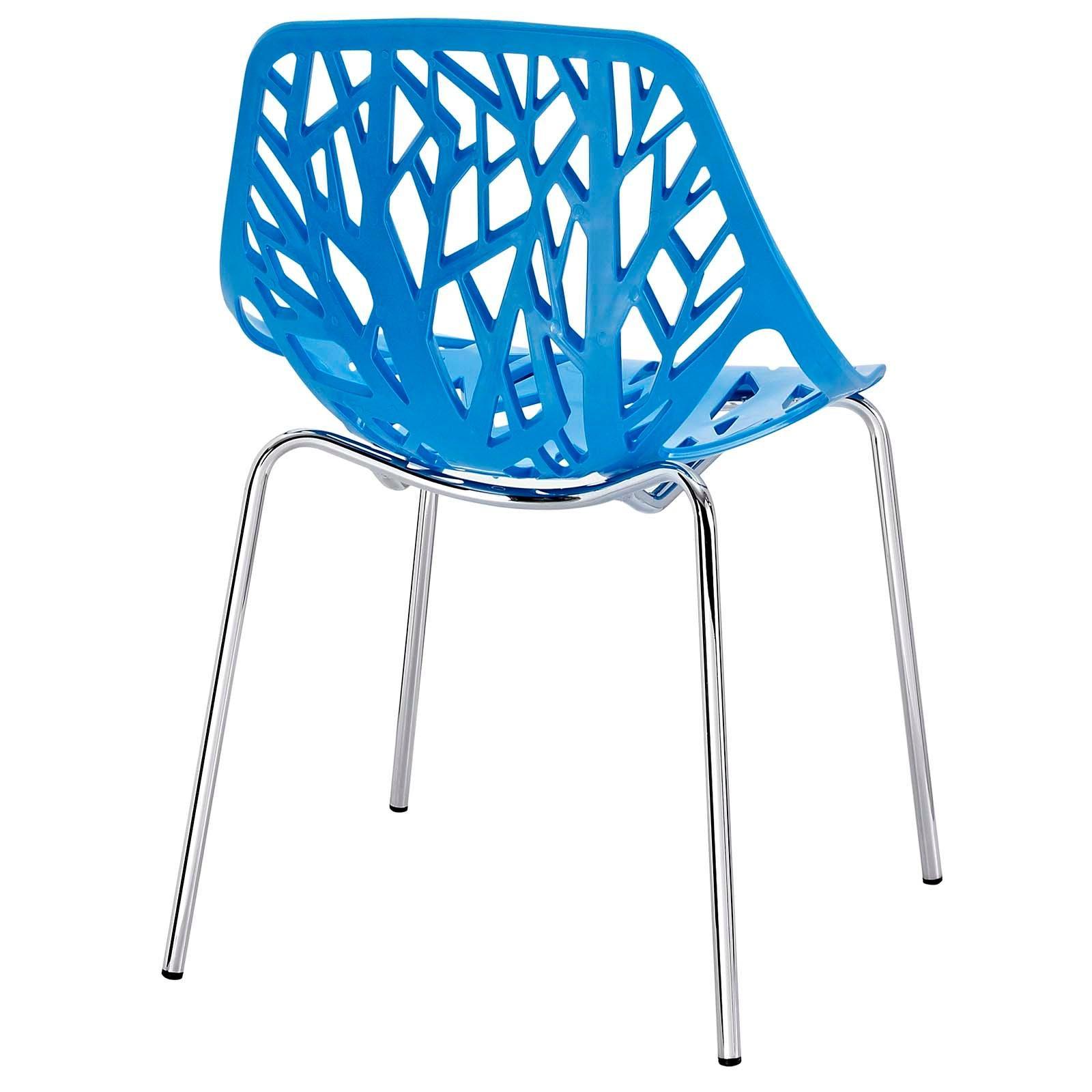 Modway Stencil Dining Side Chair Plastic Set of 2 FredCo