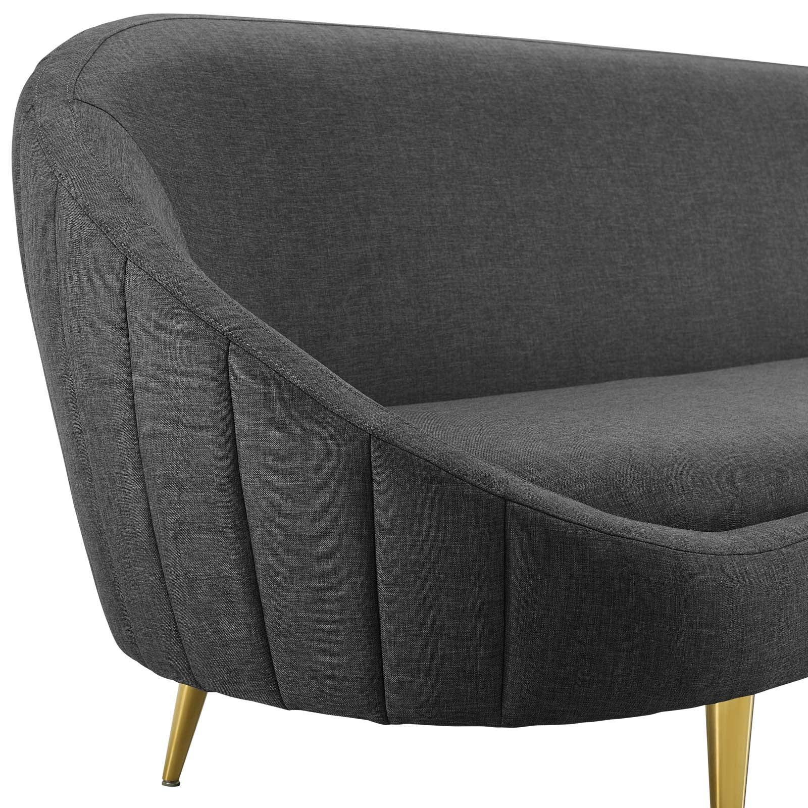 Modway Sublime Vertical Curve Back Fabric Sofa FredCo