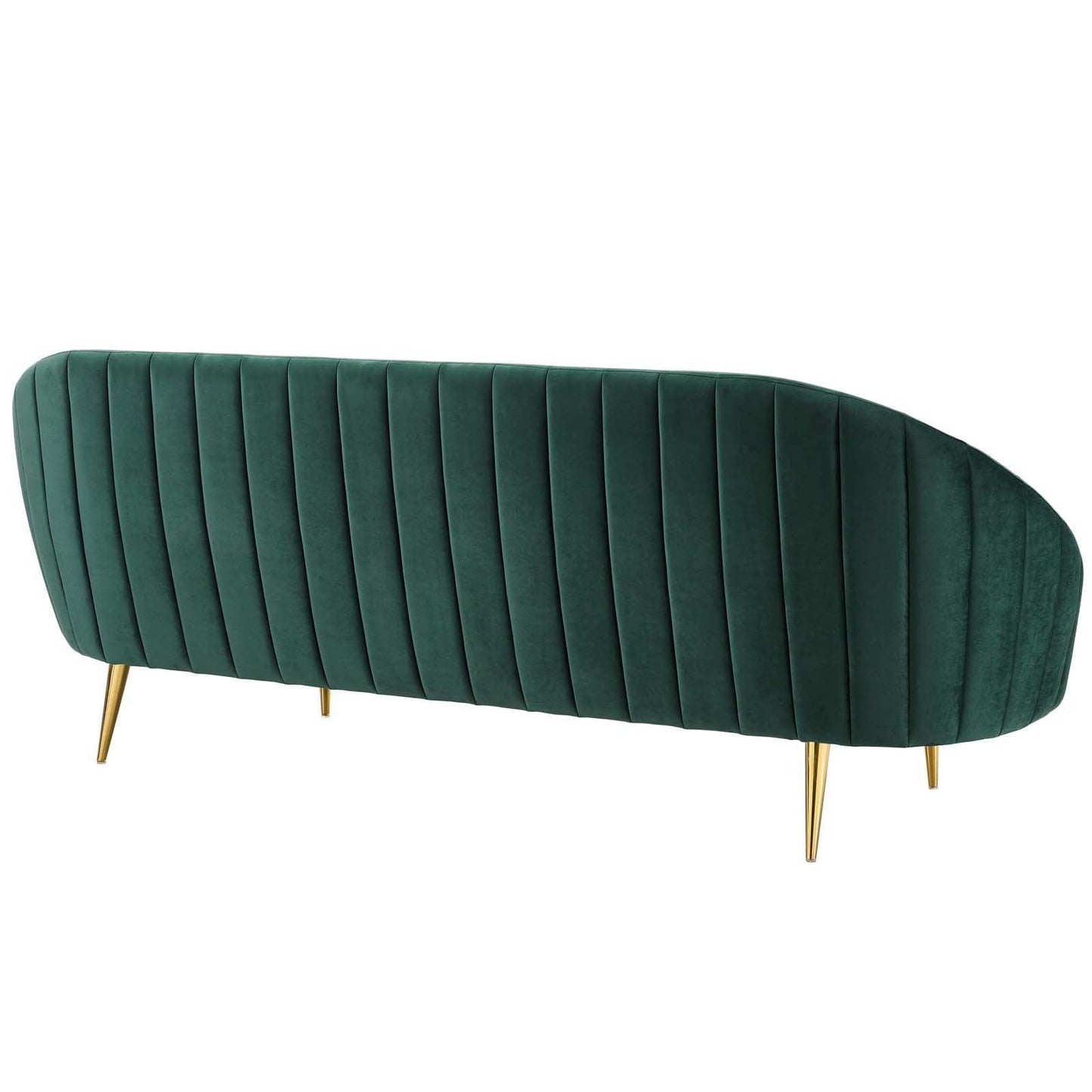 Modway Sublime Vertical Curve Back Performance Velvet Sofa FredCo