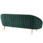 Modway Sublime Vertical Curve Back Performance Velvet Sofa FredCo