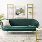 Modway Sublime Vertical Curve Back Performance Velvet Sofa FredCo