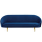 Modway Sublime Vertical Curve Back Performance Velvet Sofa FredCo