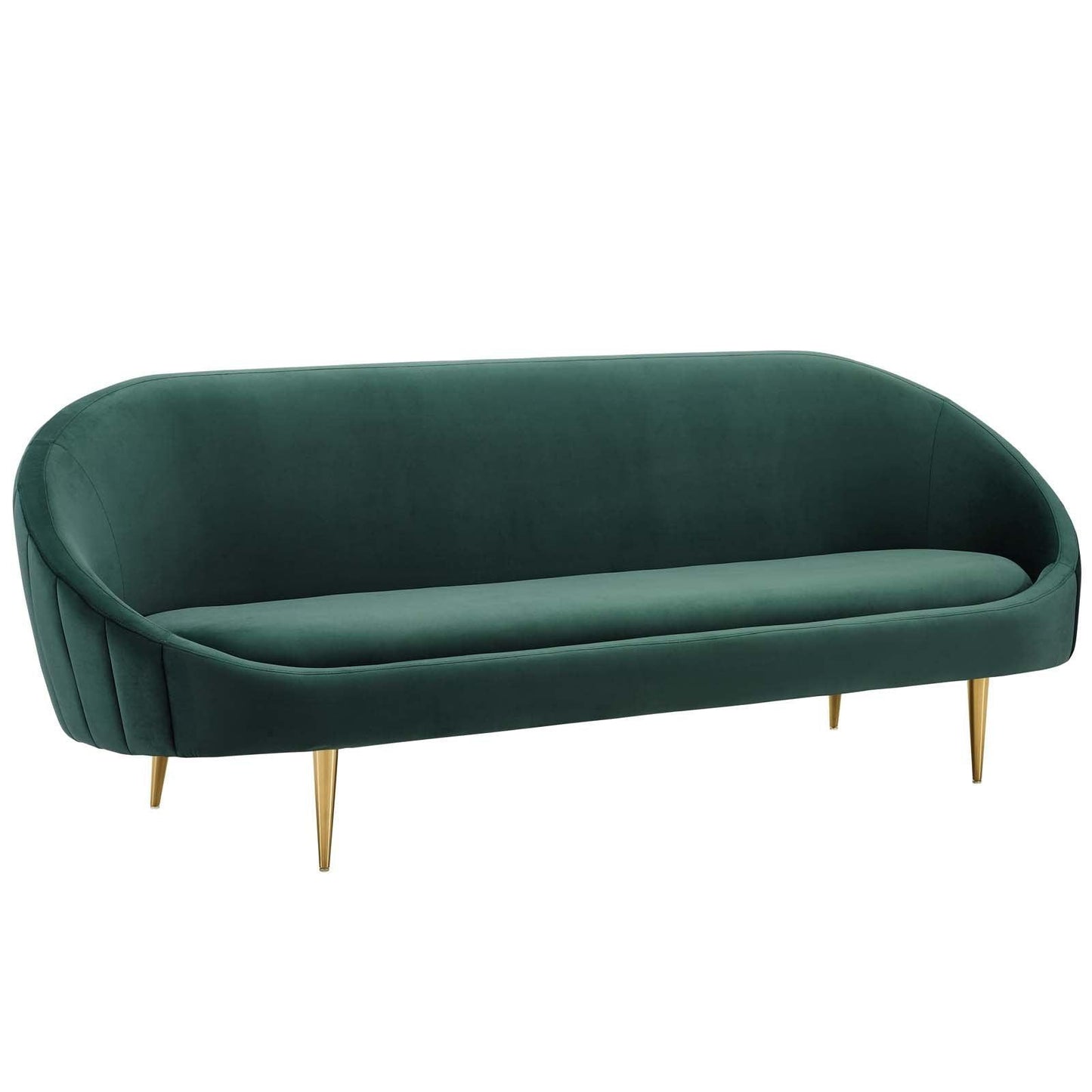 Modway Sublime Vertical Curve Back Performance Velvet Sofa FredCo