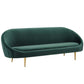 Modway Sublime Vertical Curve Back Performance Velvet Sofa FredCo