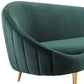 Modway Sublime Vertical Curve Back Performance Velvet Sofa FredCo