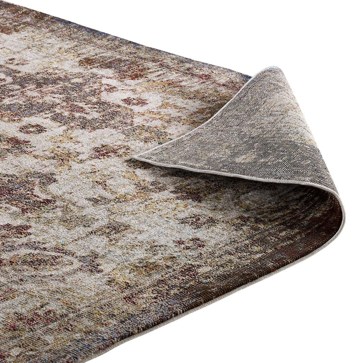 Modway Success Kaede Distressed Vintage Floral Moroccan Trellis Area Rug FredCo