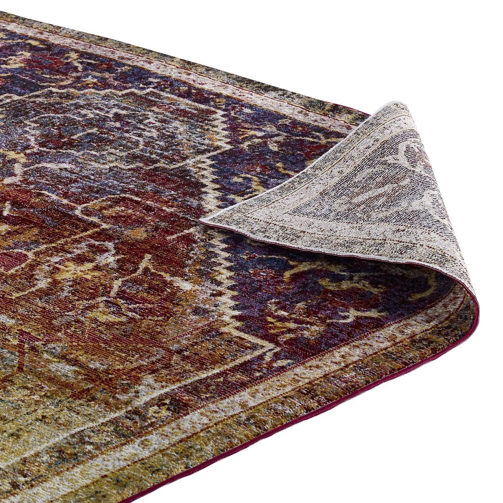 Modway Success Kaede Transitional Distressed Vintage Floral Persian Medallion Area Rug FredCo