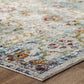 Modway Success Manuka Distressed Vintage Floral Lattice Area Rug FredCo