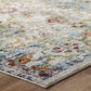 Modway Success Manuka Distressed Vintage Floral Lattice Area Rug FredCo