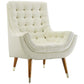 Modway Suggest Button Tufted Performance Velvet Lounge Chair FredCo