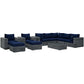Modway Summon 10 Piece Outdoor Patio Sunbrella® Sectional Set FredCo